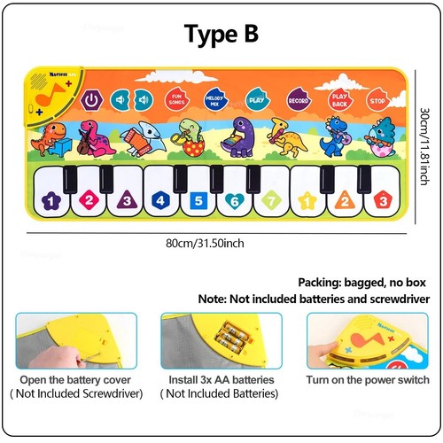 Piano mat for kids - mat, toddler